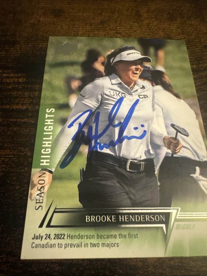 2024 Upper Deck Golf Card Brooke Henderson Signed Autograph Lpga Canada - Image 2 of 4