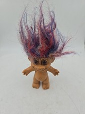 Vintage RUSS Troll Doll Naked Troll Baby Red White Blue Hair Patriotic