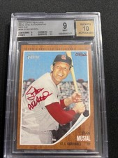 2011 Topps Heritage - Real One Autographs Stan Musial #ROA-SM 02/62 BGS 9! Red!