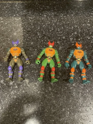 VTG TMNT Teenage Mutant Ninja Turtles Supermutants Raph Don Mike Figure Lot 1994