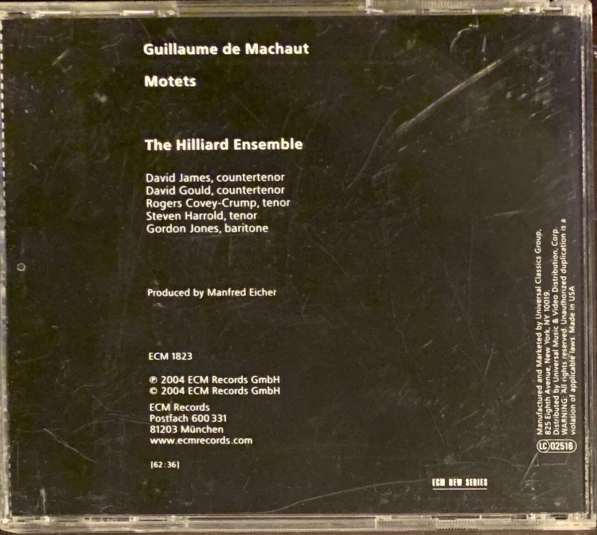 新品未開封Motets Guillaume de Machautヒリヤード Guillaume de Machaut: Motets - ECM Records