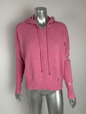 American Eagle Sweatshirt Womens Small Hot Pink Distressed Hoodie