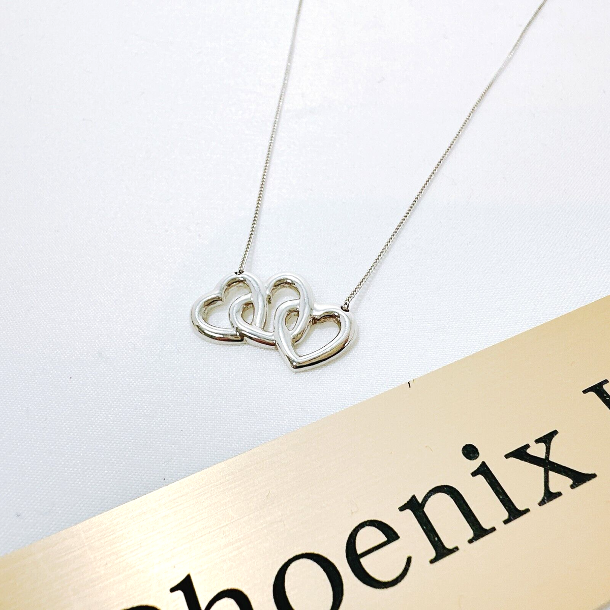 Tiffany& Co. ネックレス ハートインハート Tiffany & Co. Triple Open Heart Necklace Pendant Silver 925 | eBay
