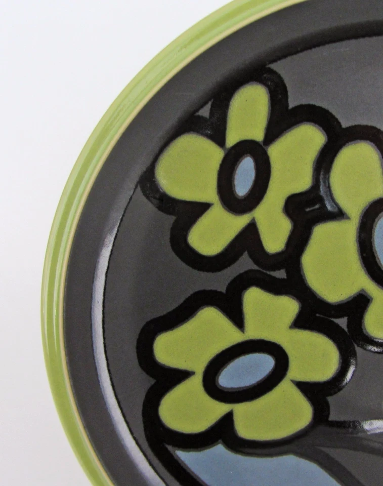 Denby Jet Ramo PLATOS ENSALADA 9" Verde Gris Negro Set-3 NUEVO Hecho en Inglaterra Foto 4 de 4