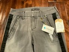 Level 99 Gray Skinny Jeans W/ Black Side Stripe and Zipper Detail, Size 24 — photo 2