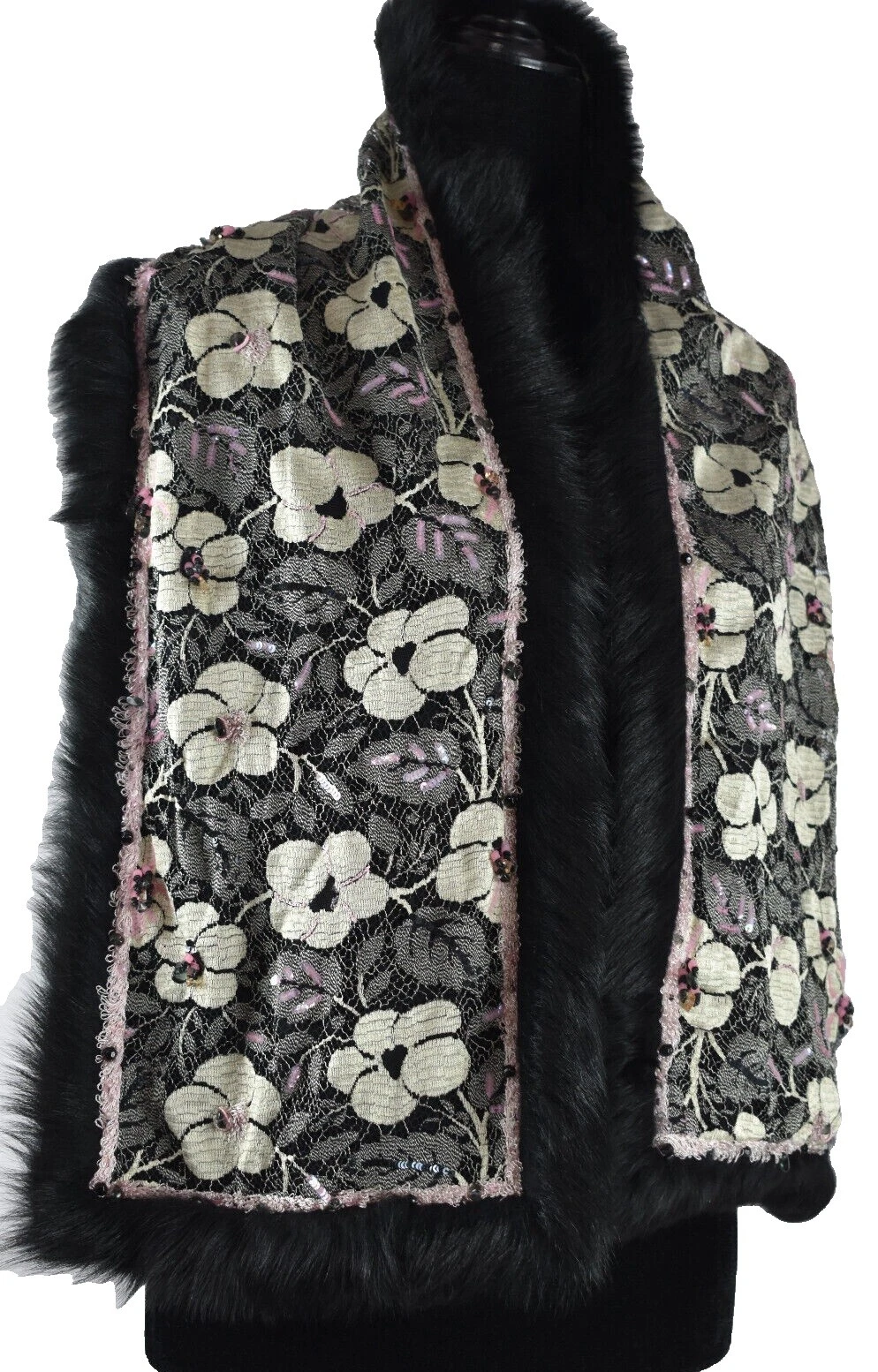 Fur Floral Scarves & Wraps for Women