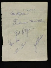 1955 CHICAGO WHITE SOX N.B. PAGE SIGNED BY 17 (Dec'd) PLAYERS MINOSO, LOLLAR COA