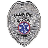 Heros Pride Embrdrd Patch,emergency Medical Services, 5612, Reflective Silver Heros Pride Embrdrd Patch,emergency Medical Services, 5612, Reflective Silver
