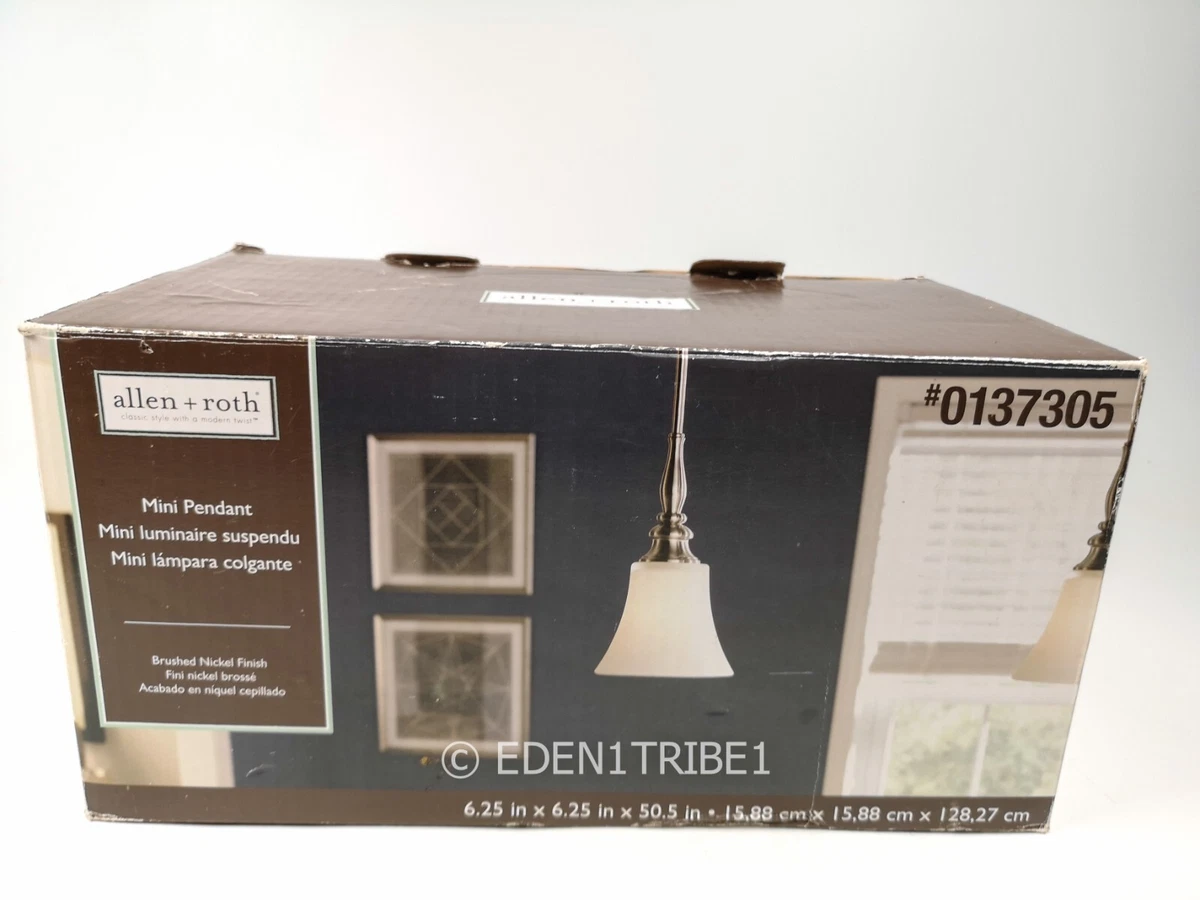 allen roth Brushed Nickel Traditional Mini Pendant Light Item