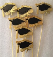 7 Graduation Vintage Floral Picks Flower Arrangement Supplies Centerpiece Decor