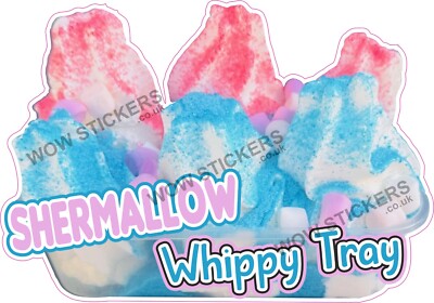 Eiswagen Aufkleber Shermallow Whippy Tablett Anhänger Sherbet Decal (Größe wählbar)