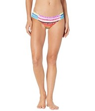 NWT- Trina Turk 'Prismatic' Shirred-Side Hipster Bikini Bottom, Multi - Size 4