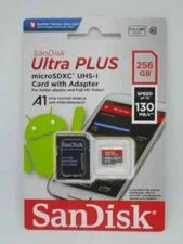 New SanDisk - Ultra Plus 256GB microSDXC UHS-I Memory Card