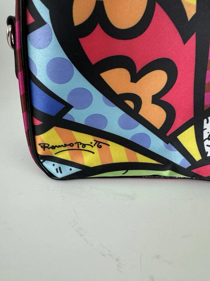 BOLSO DE ALMUERZO Romero Britto Mediano Satinado Corazón Aislado con Correa para el Hombro Foto 2 de 4