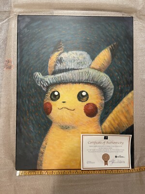 Van Gogh Giclée, Pikachu™ 金枠 Mサイズ Van Gogh Giclée, Pikachu™ 金枠 Mサイズ Pikachu Van Gogh