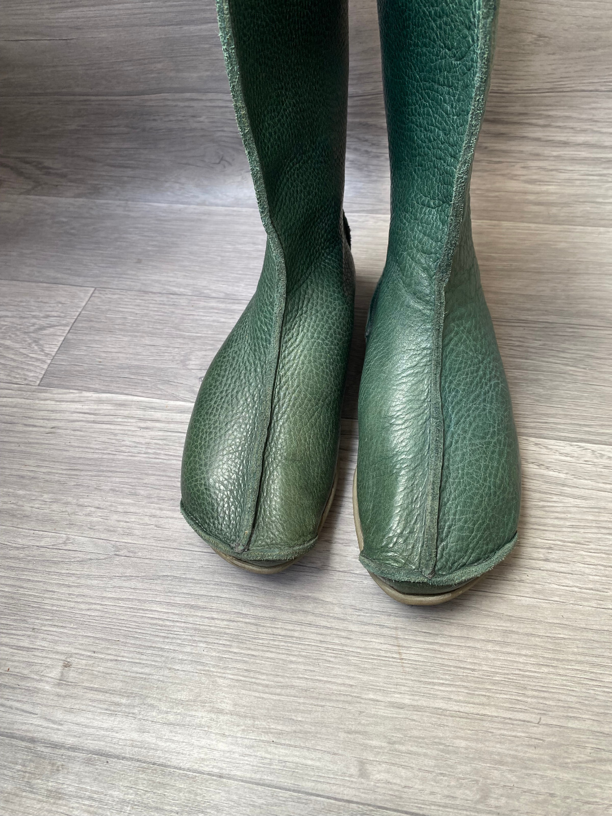 Trippen tall rding green learher   zip-up boots sz 36 US 5.5 image 5
