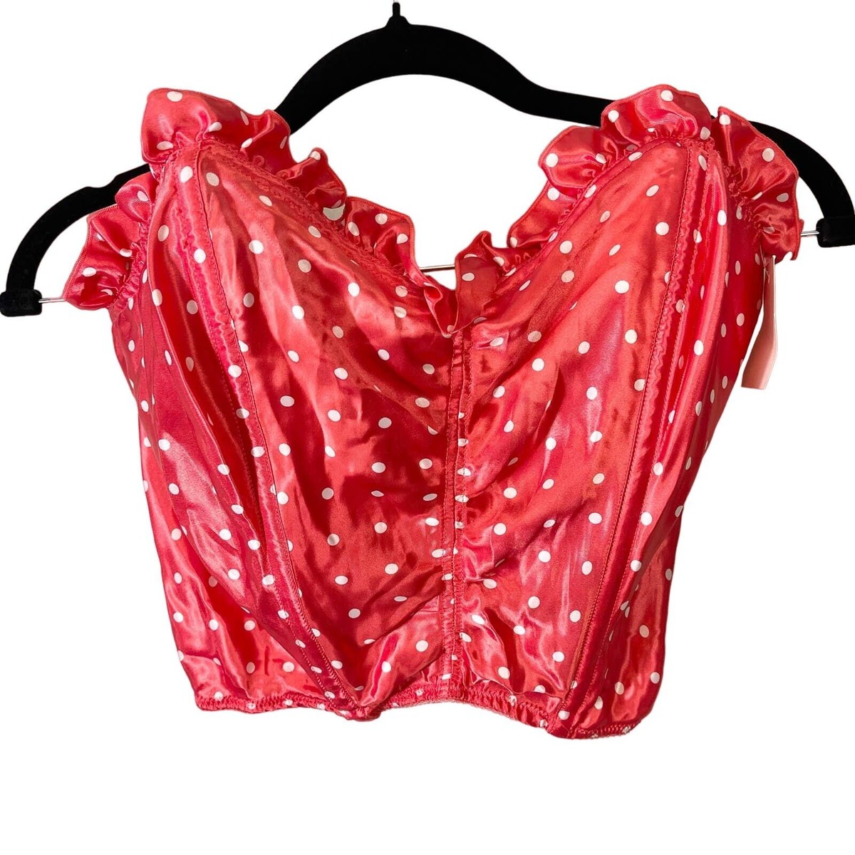 Vintage Valentino Red Polka Dot Woven Intimates Corset