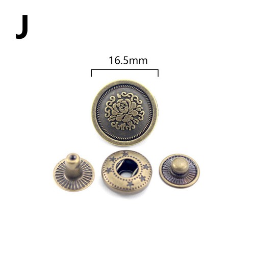 10Sets Metal Press Stud Button Snap Fastener Sewing Craft Accessories DIY Buckle - Picture 17 of 37