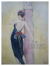 Night Owl All Dressed Up 1989 Diego Ventura * Mixed Media * Frame Worthy! LADY