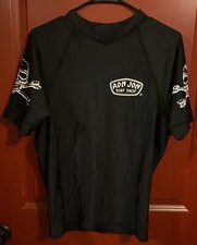 RON JON Shop Compression Shirt Large Black Rash Guard Surf gear SKULL Hawaii