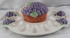 Pfaltzgraff Grapevine Sculptural Deviled Egg Tray Platter