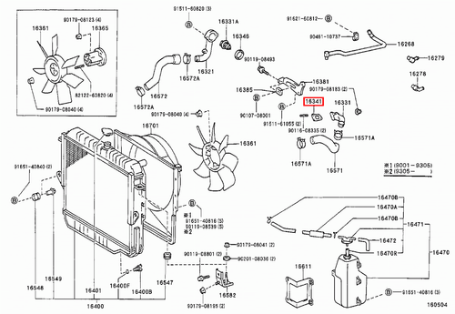 Genuine LandCruiser 75 70 Series 1HZ 1PZ Radiator Top Hose Water Outlet Gasket - Picture 20 of 20