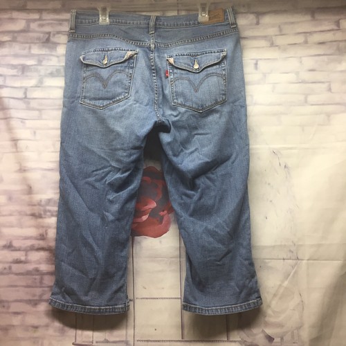 Levis 515 • Capri Blue Jeans Womens Stretch Denim • Size 12 - Picture 3 of 5