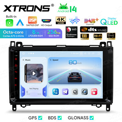 For VW Crafter/Benz Sprinter W906 Android14 9'' Car Stereo 8+256G Head Unit Radio