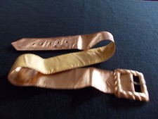 Gold Lame Belt vintage 33 inches long 2 inches wide costume fashion