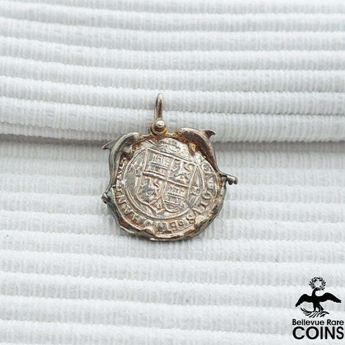 Vintage Silver Ship Wreck Colonial Spanish Coin Dolph… Gem