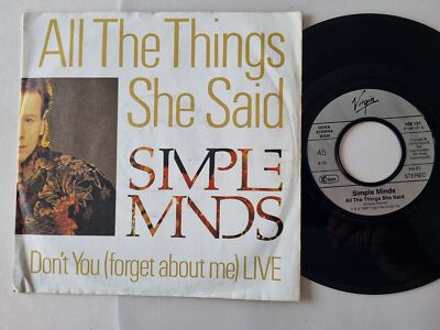 Simple Minds - All The Things She Said/ Don't You (Forget About Me) 7'' Vinyl
