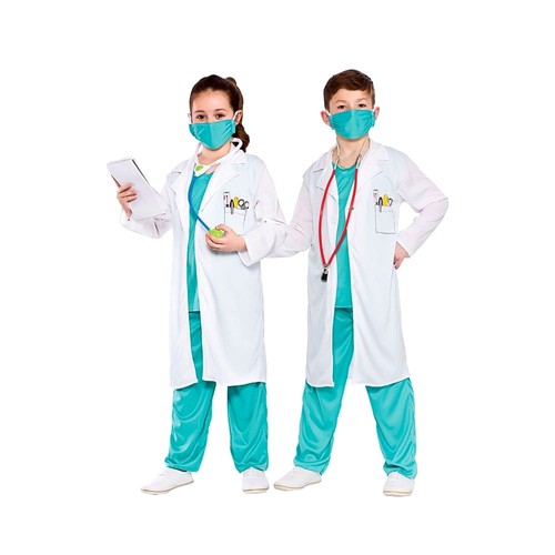 Niños Niñas HOSPITAL MÉDICO GP Emergencia ER Víctimas Cirujano Elegante Vestido Disfraz - Imagen 2 de 6