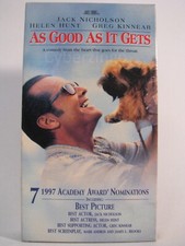 As Good As It Gets Jack Nicholson Helen Hunt Greg Kinnear VHS Tape