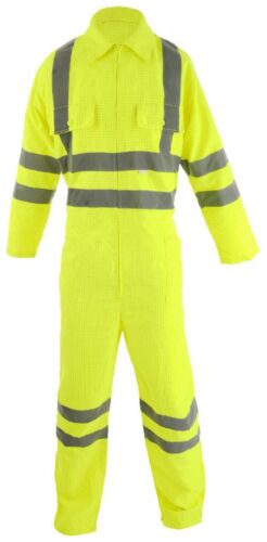 FR Fire Retardant Anti Static Coveralls Boiler Suit AS HiVis Yellow Orange Navy - 第 11/18 張圖片