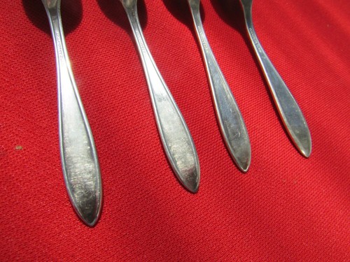 1917 ADAM Pattern 4 Demetesse Spoons By Community Silverplate 4 3/8" Long - Picture 8 of 12