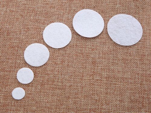 Craft DIY Felt Pads Round Fabric Pads White Patches Arts Craft 15-50mm Free Ship - Picture 2 of 14