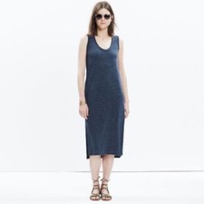 Madewell Jersey Tank Heather Blue Dress