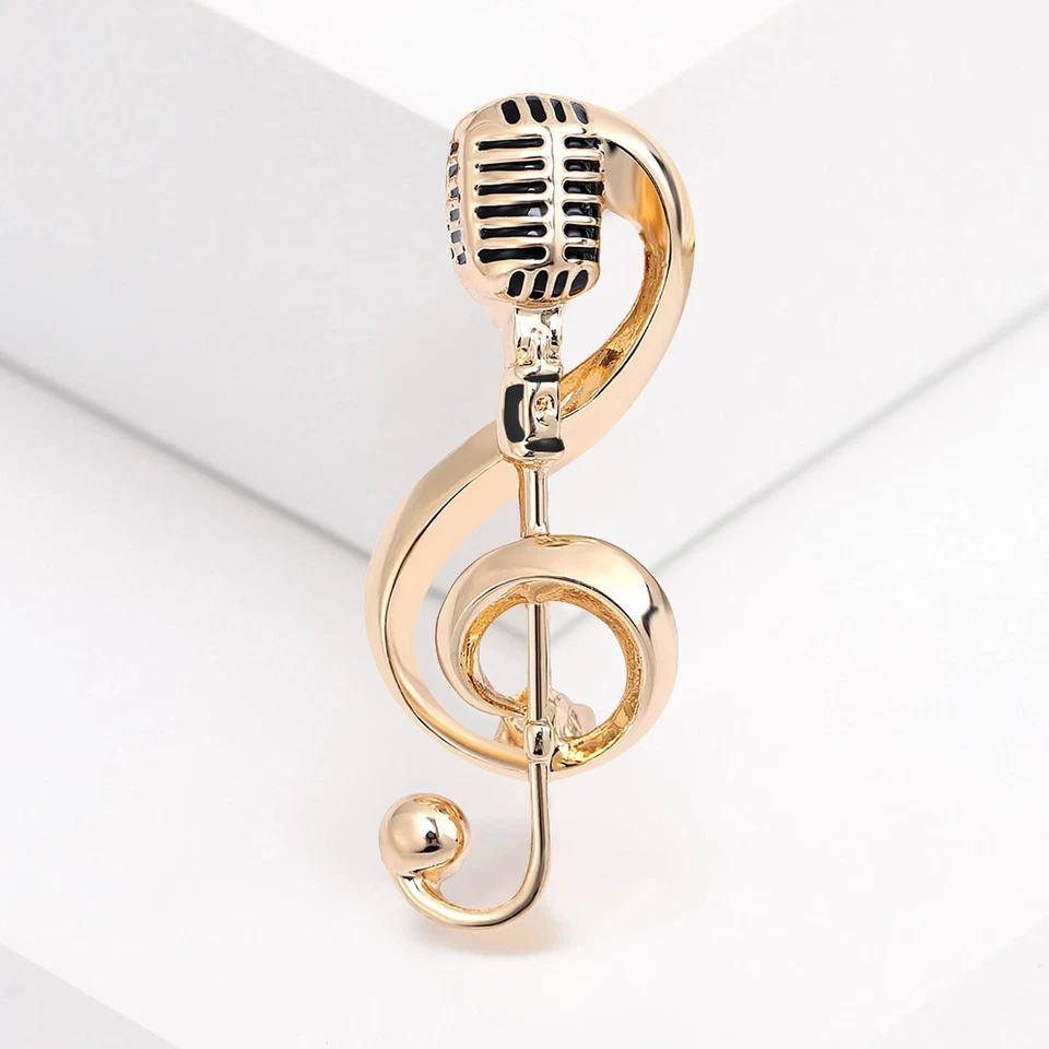 Music Note Brooches for Women Pins Music Party Banquet Gift Accessories Hot Sale - Imagem 2 de 4