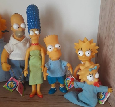 Rare The Simpsons 1991 Vintage Family Doll Full Set Puppen  Figuren Komplettset
