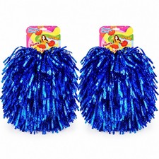 Blaue Cheerleader Pom Poms Cheerleading Tanz Sport Deko