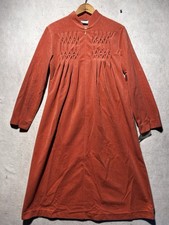 KAYSER SMOCKED BODICE ZIP ROBE Housecoat Pockets Sz S VTG Splendor NEW USA 70s