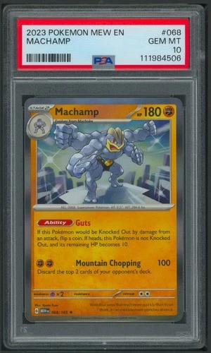 Pokémon 151 MEW Machamp Holo 068/165 PSA 10