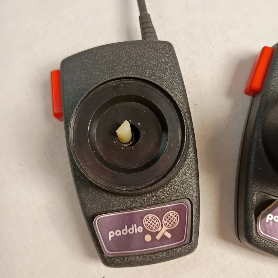 VTG OEM ATARI 2600 Video Game Paddle Controllers Tennis Genuine Atari 1970s - Image 3 of 4