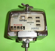TAXÍMETRO GRIEGO TAXI TAXI TARIFA por SNAPEC PARIS U3 Grecia años 60