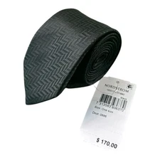 ETON Current Black Pattern Pure Silk Men’s Tie 3.25 Inch Width NWT 