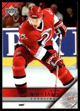 2005-06 Upper Deck #36 Justin Williams Carolina Hurricanes Hockey Card