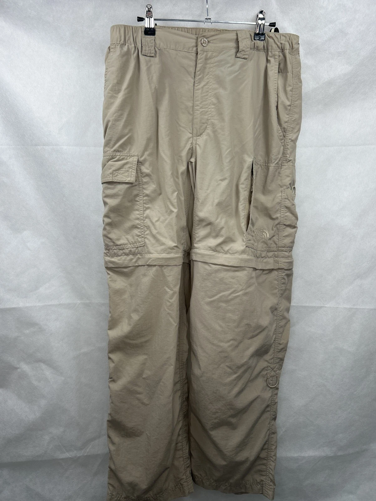 The North Face Trousers Mens Medium Beige Convertible Cargo Hiking Outdoor 30x31