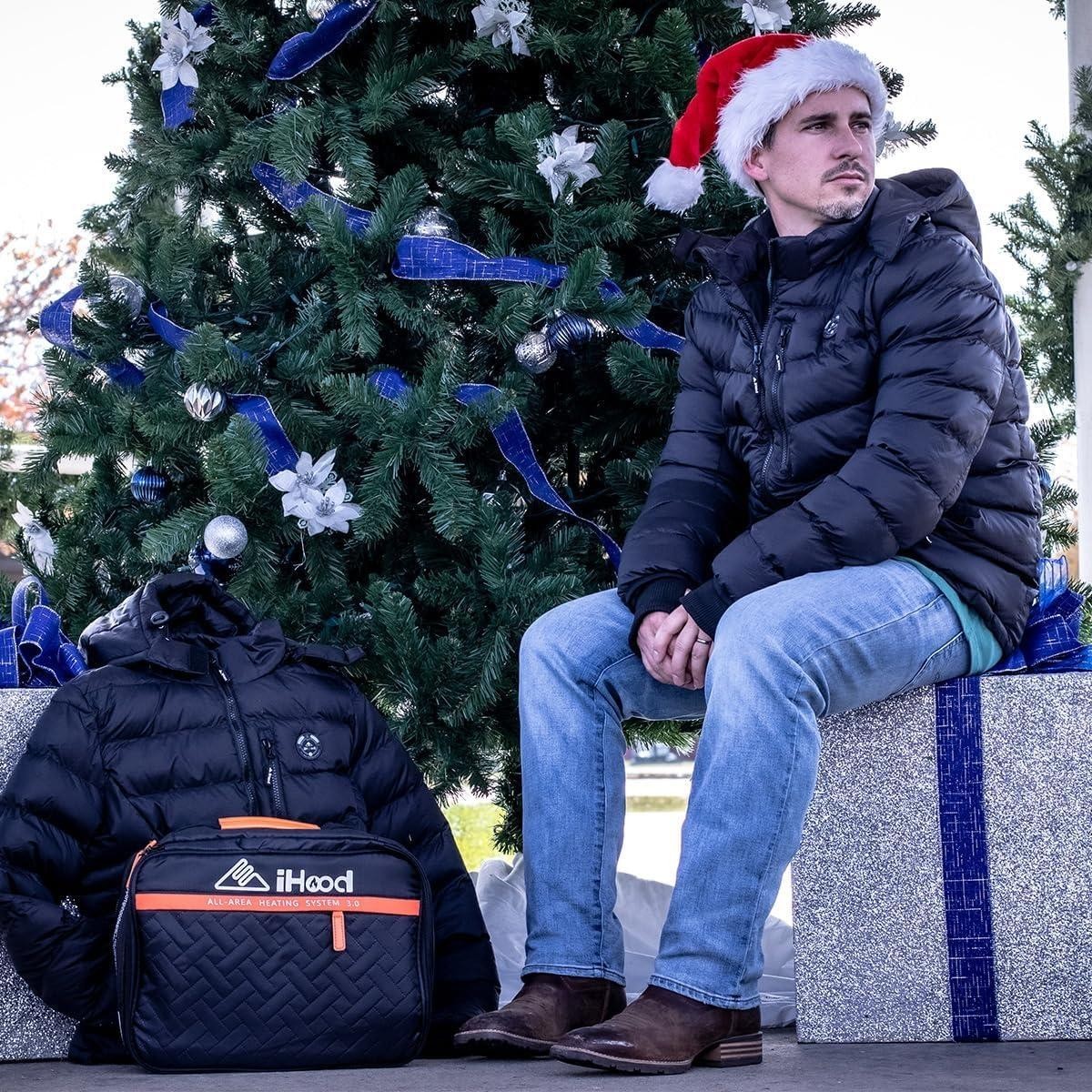 Men's Heated Puffer Jacket w/ 12V Battery Pack Waterproof Winter Outdoor Jacket - second product detail image
