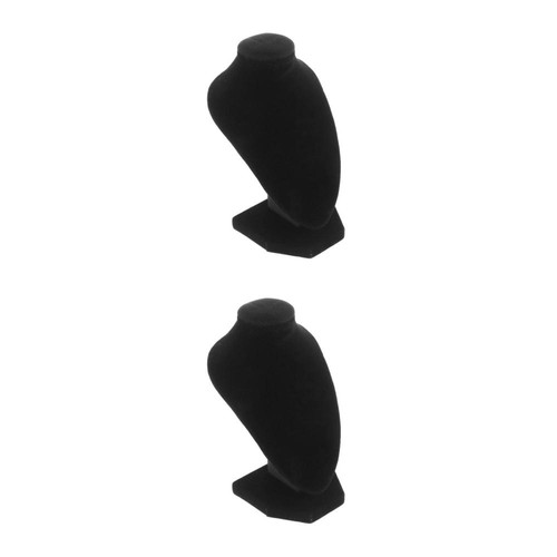 2 Count Necklace Display Stand Travel Holder Mannequin Bust Model - Picture 2 of 12