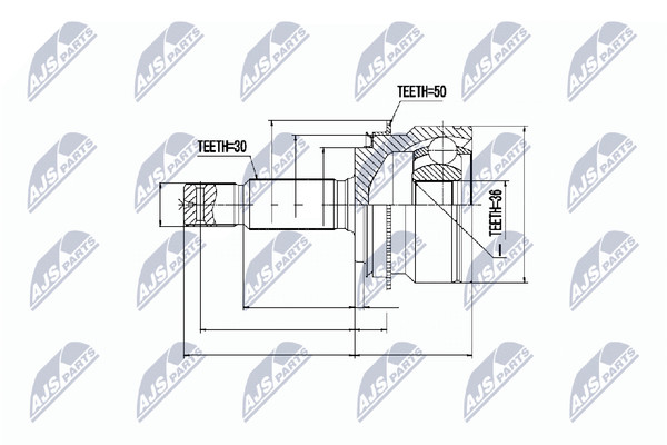 NTY Gelenksatz Antriebswelle NPZ-MS-055 FüR Mitsubishi Pajero 4 Van 4WD V98W-image